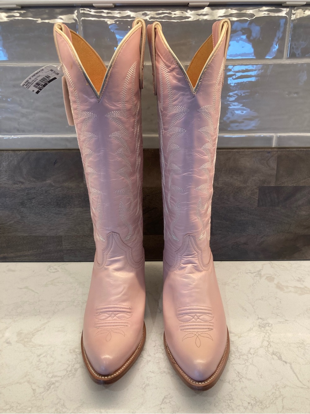NWT MACIE BEAN Show Pony Cowboy Boots in Pink Women’s size 8 1/2 M - Picture 2 of 15